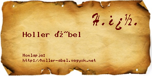 Holler Ábel névjegykártya