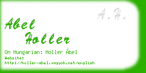 abel holler business card